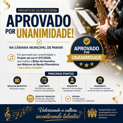 APROVADO POR UNANIMIDADE! 💙💛