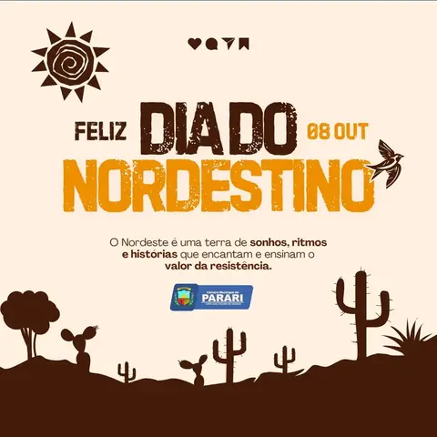 🌵 08 DE OUTUBRO | DIA DO NORDESTINO 💚