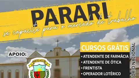 Câmara de Parari e Prefeitura promovem cursos em parceria com o projeto Capacitar
