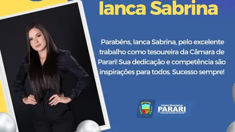Parabéns, Ianca Sabrina!