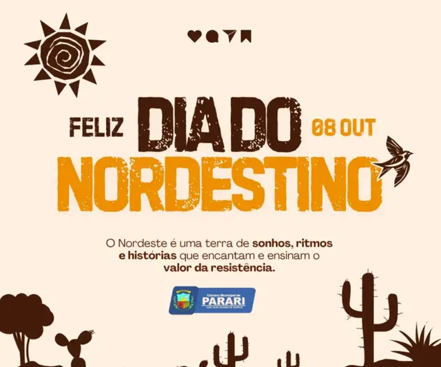 🌵 08 DE OUTUBRO | DIA DO NORDESTINO 💚