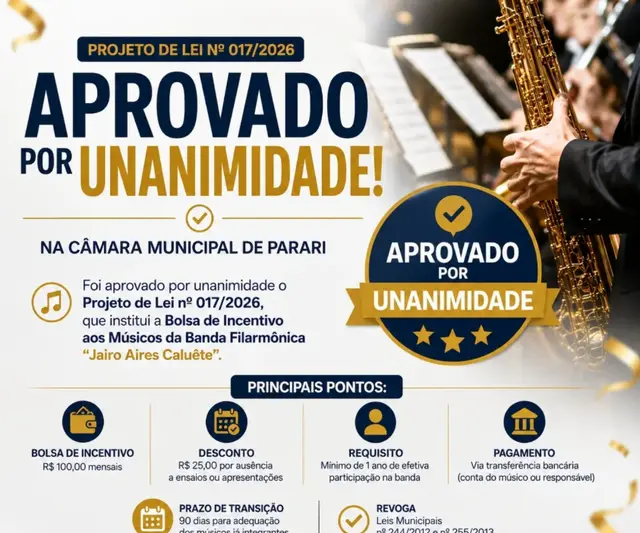 APROVADO POR UNANIMIDADE! 💙💛
