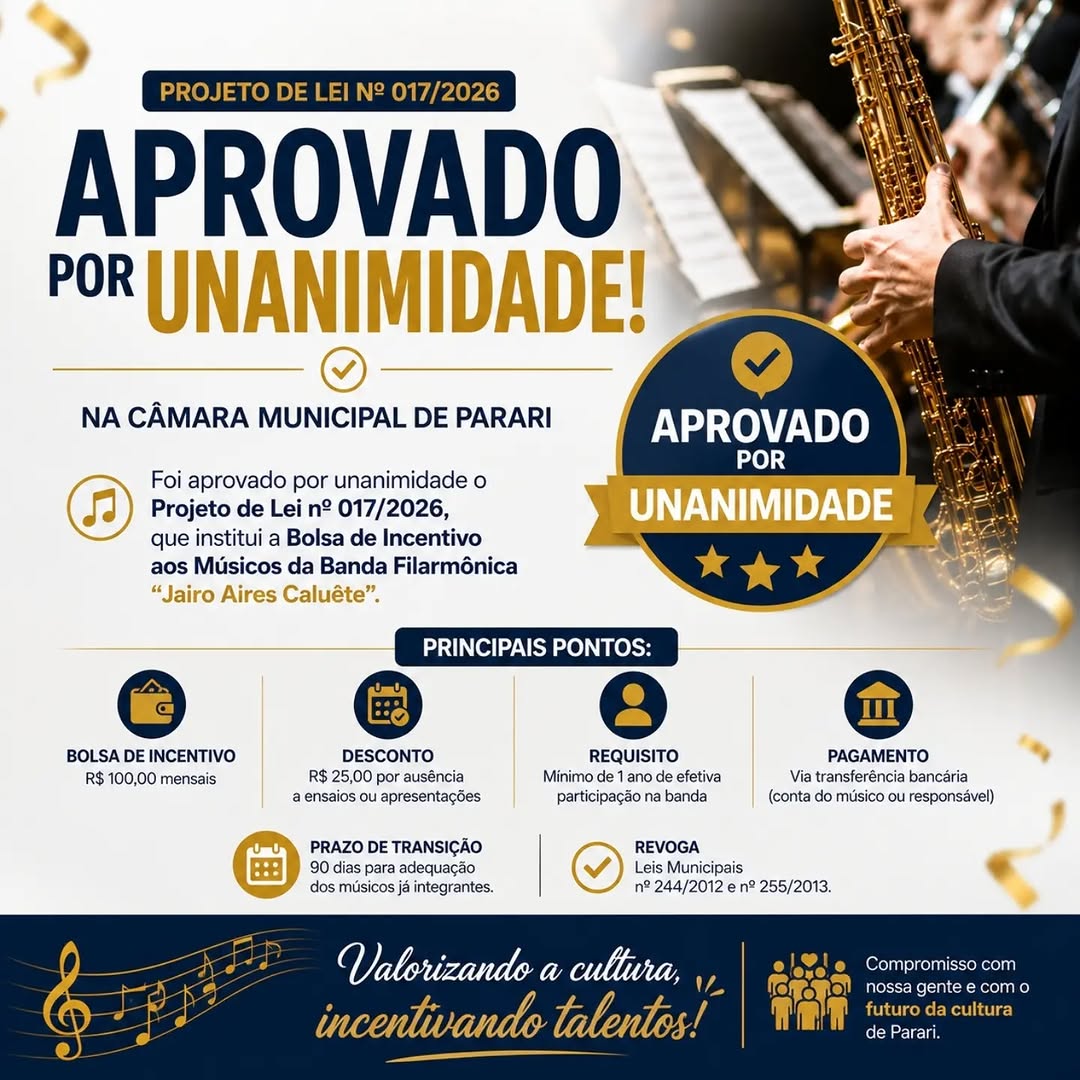 APROVADO POR UNANIMIDADE! 💙💛