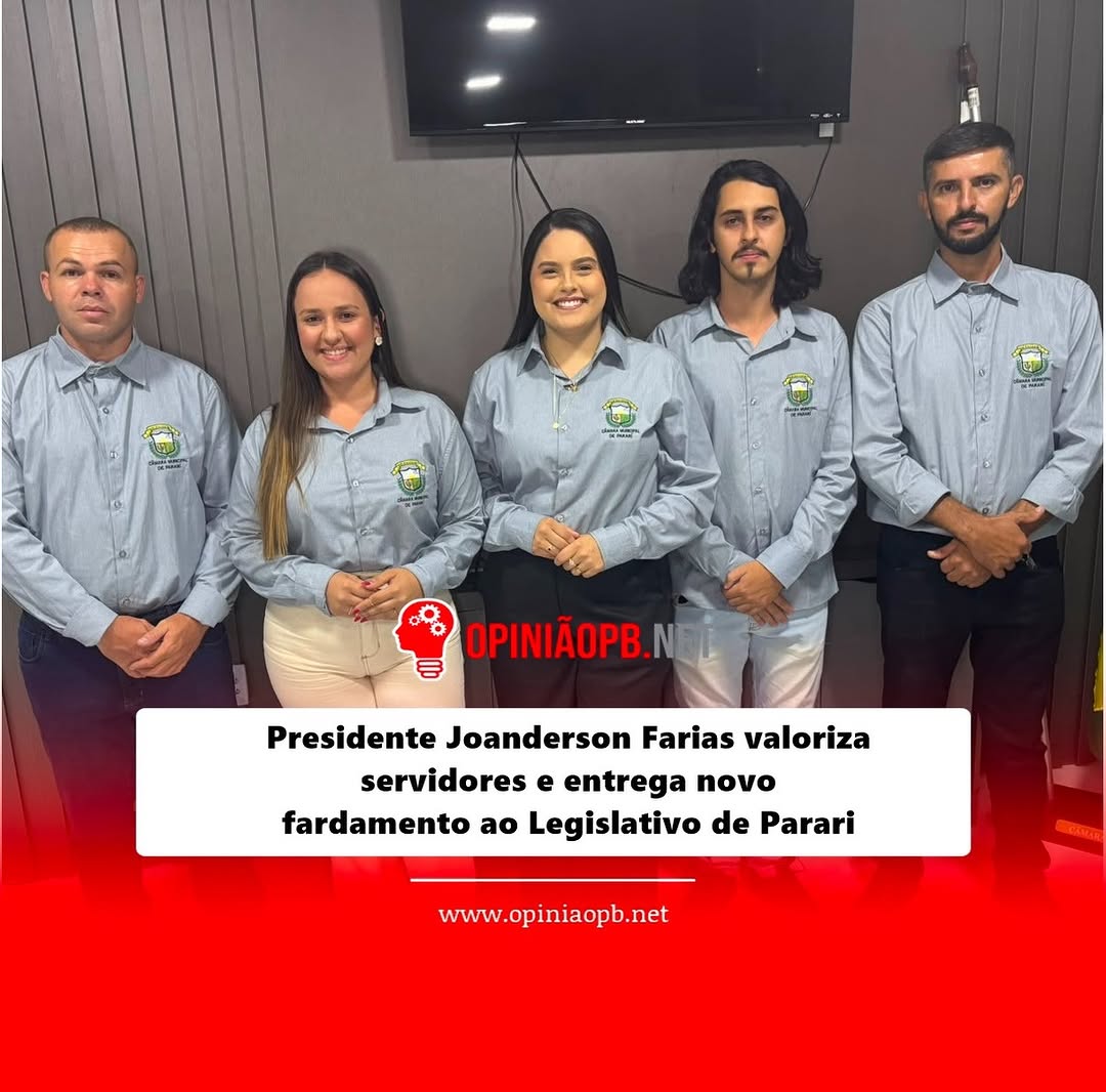 O presidente da Câmara Municipal de Parari, Joanderson Farias, vem demonstrando, à fren...